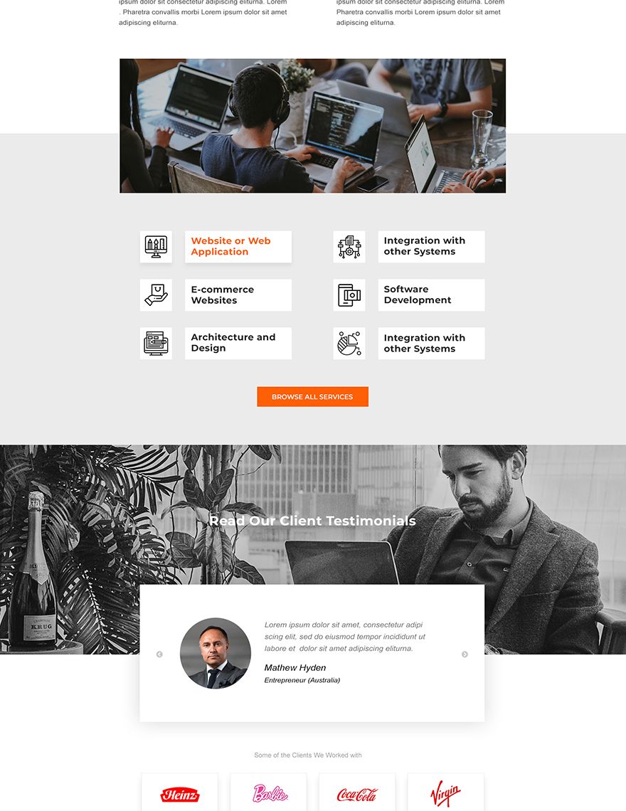 Software Company Website Template