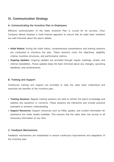 Free Agriculture Sales Incentive Plan Template to Edit Online