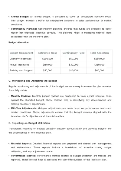 Free Agriculture Sales Incentive Plan Template to Edit Online