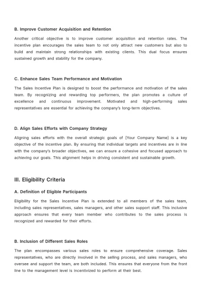 Free Agriculture Sales Incentive Plan Template to Edit Online