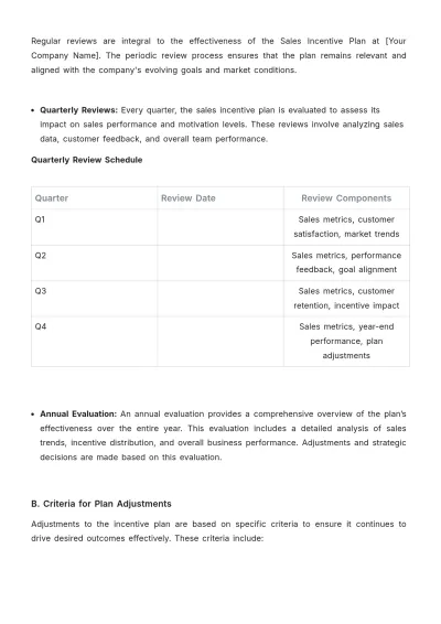 Free Agriculture Sales Incentive Plan Template to Edit Online