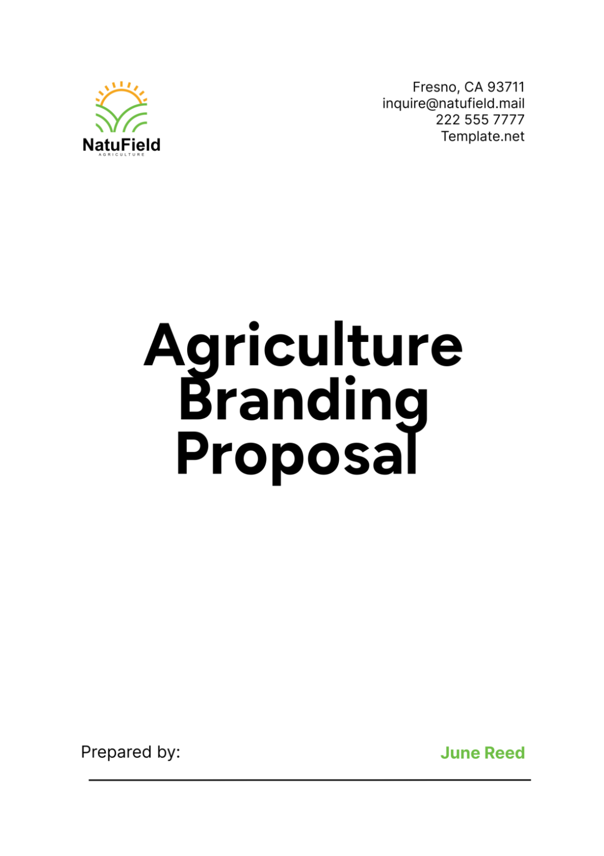 Agriculture Branding Proposal Template - Edit Online & Download