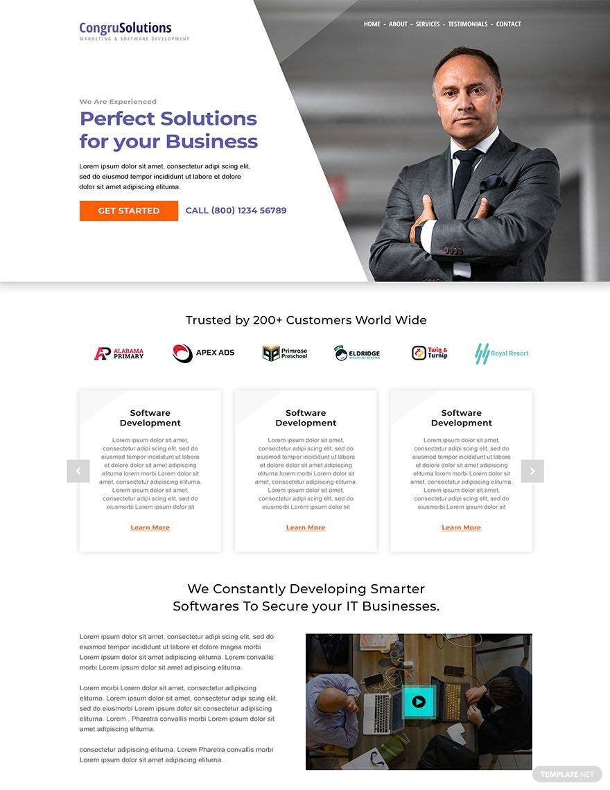 IT Startup Company Website Template