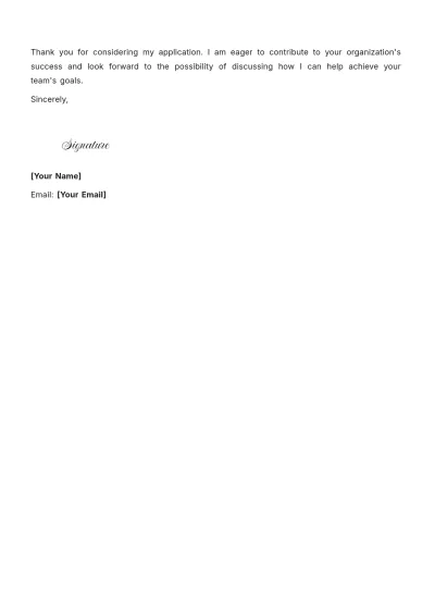 Free Copywriter Entry Level Cover Letter to Edit Online