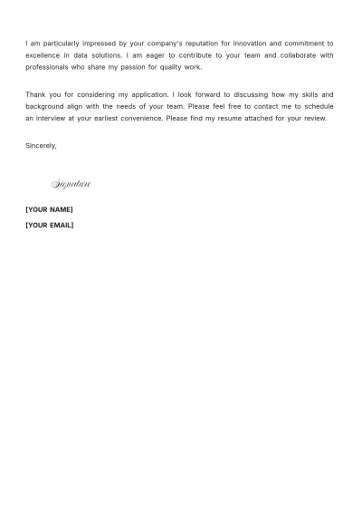 Free Typing Data Entry Cover Letter to Edit Online