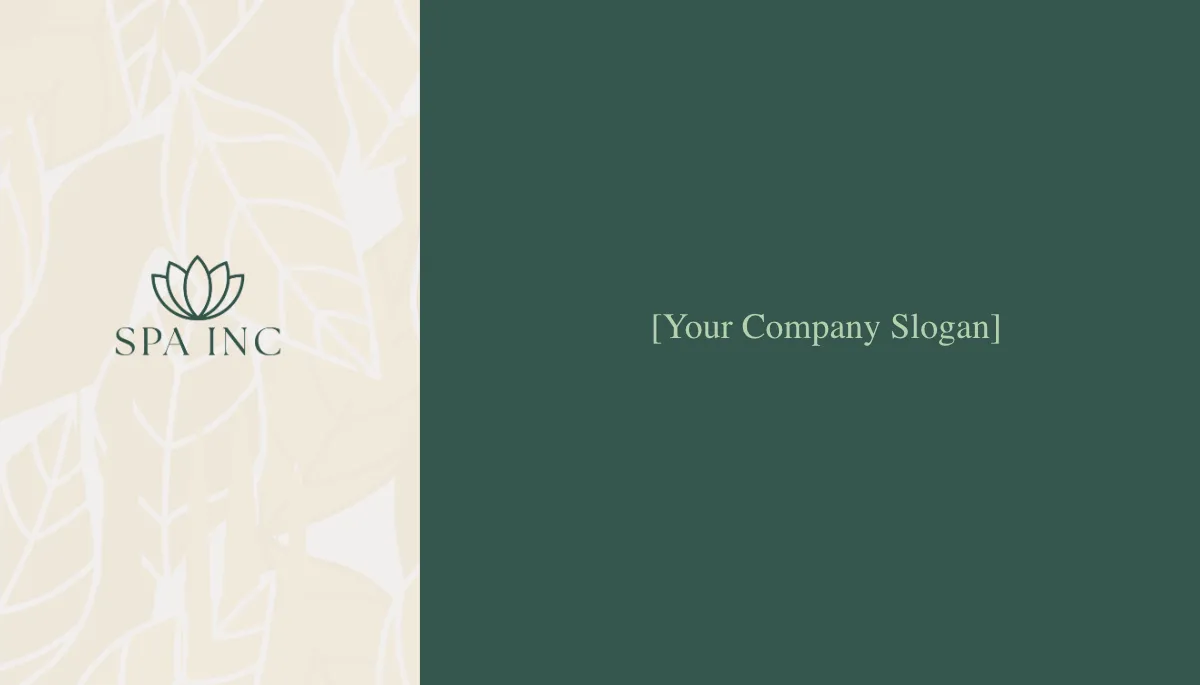 Free Spa Personal Business Card Template to Edit Online
