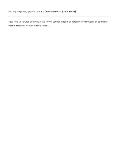 Free Charity Event Schedule Template to Edit Online