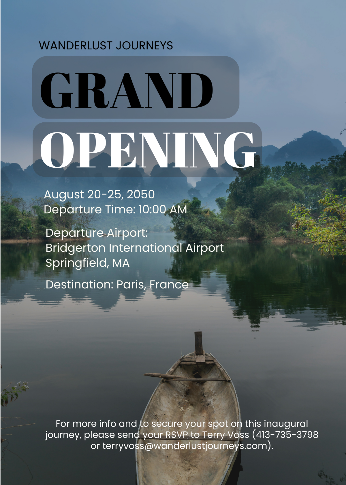 Grand Opening Travel Invitation