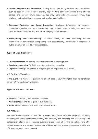 Free Agriculture Privacy Policy Template to Edit Online