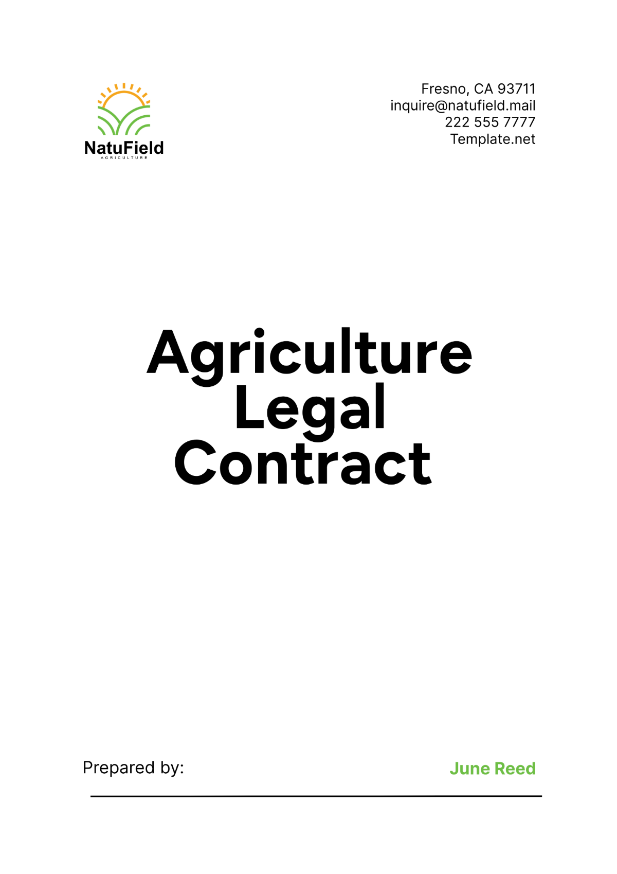 Agriculture Legal Contract Template - Edit Online & Download