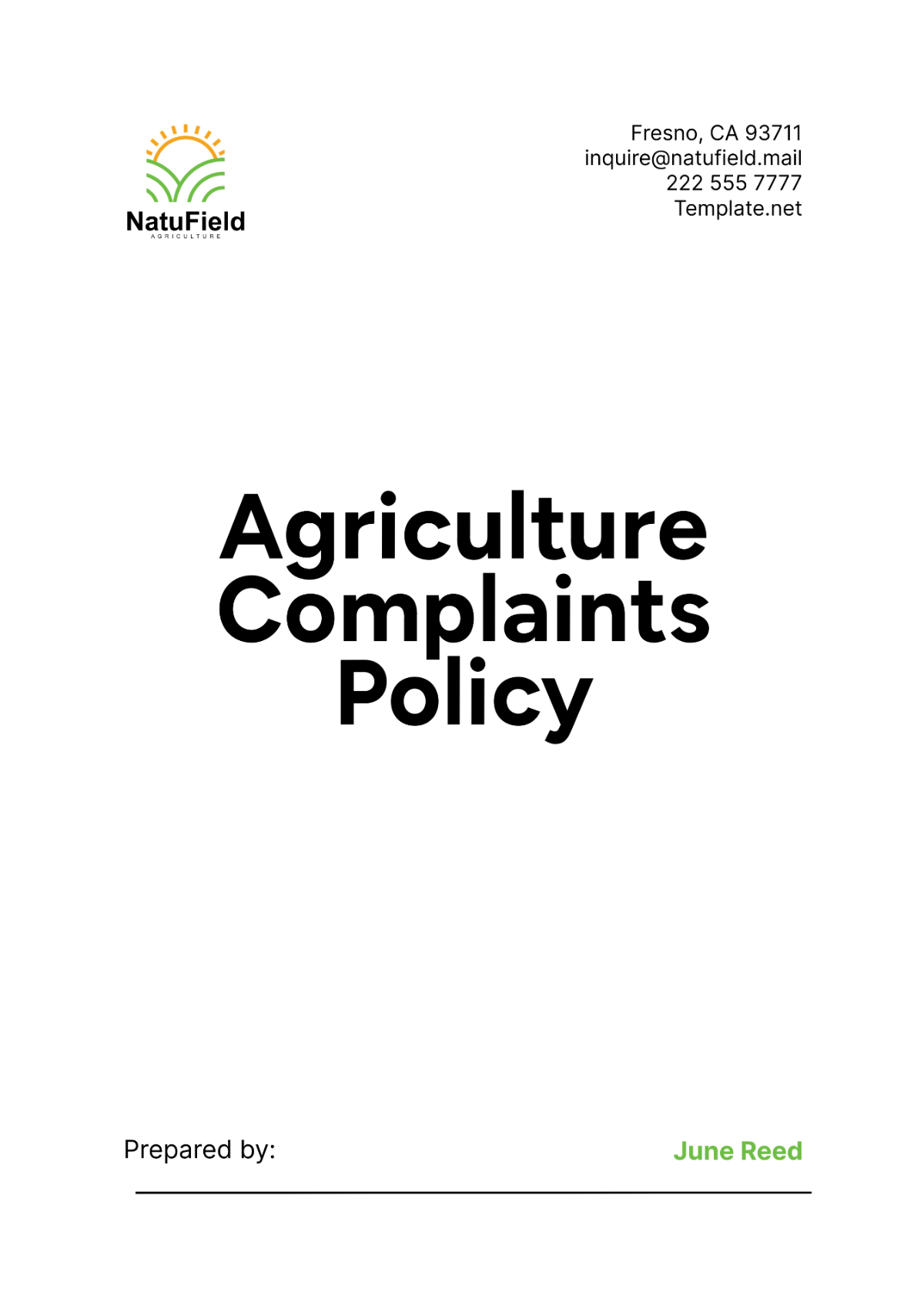 Complaints Policy Template Prntbl concejomunicipaldechinu gov co