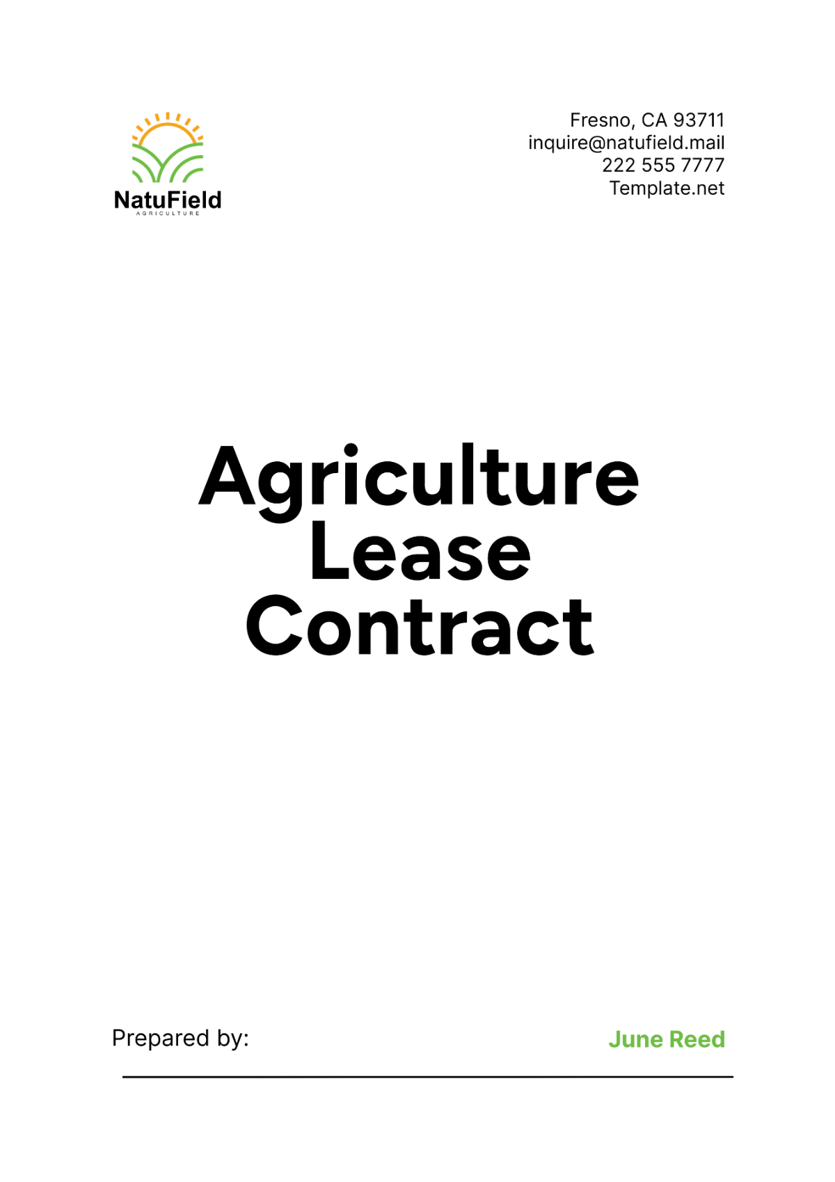 Agriculture Lease Contract Template - Edit Online & Download