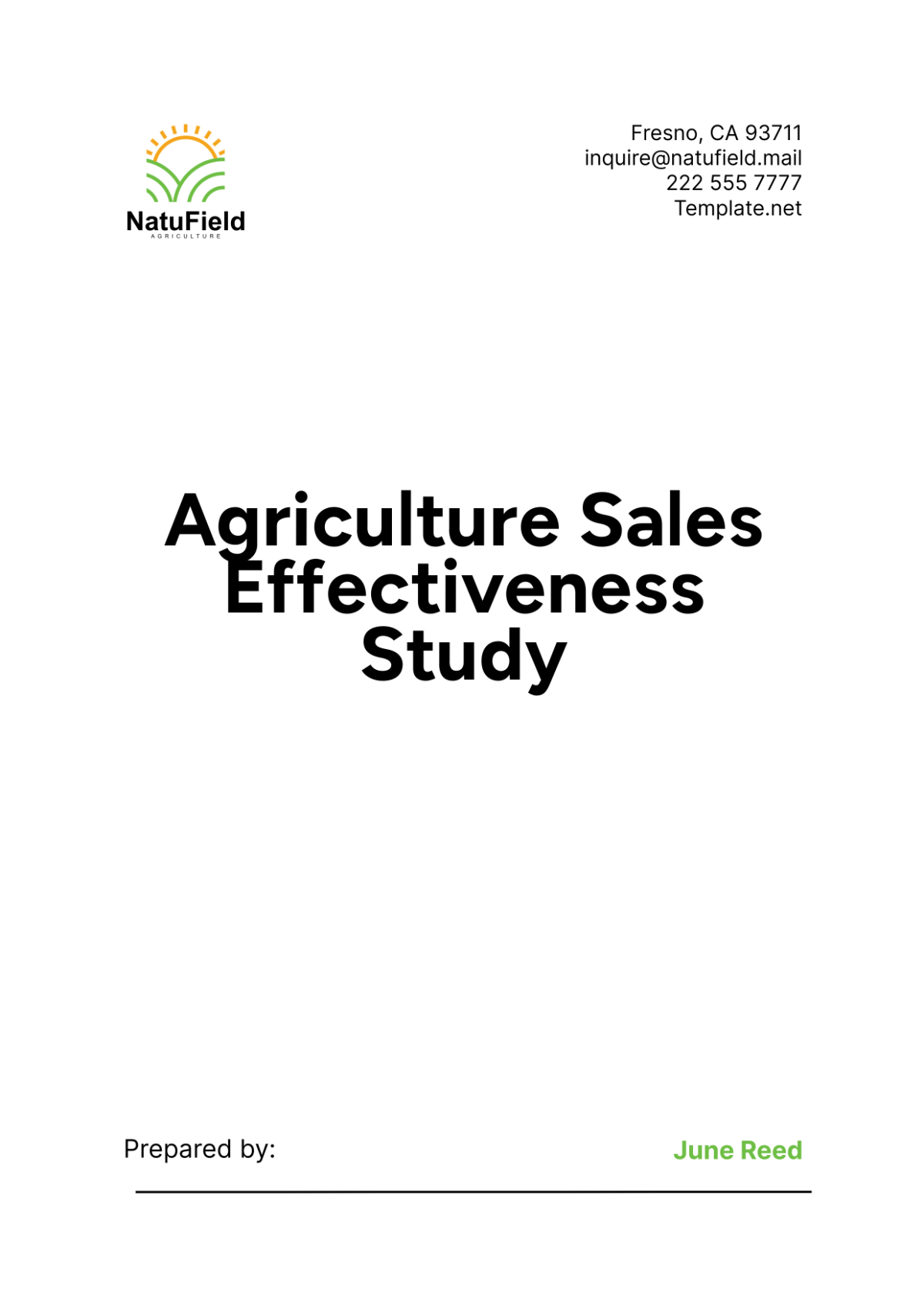 Agriculture Sales Effectiveness Study Template - Download | Template.net