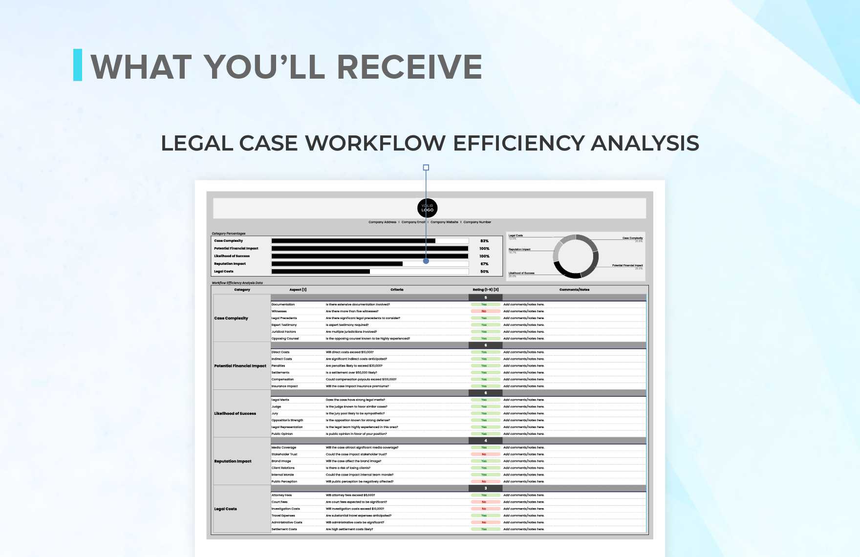 Legal Case Workflow Efficiency Analysis Template