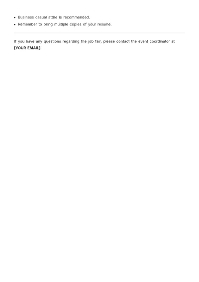 Free Job Fair Event Schedule Template to Edit Online