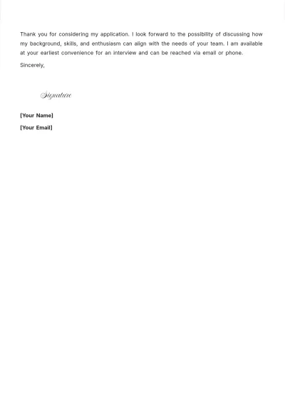 Free College Student Cover Letter to Edit Online