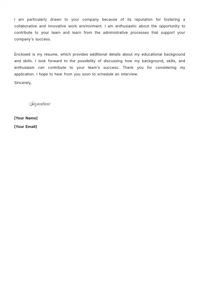Free Student Cover Letter with No Experience to Edit Online