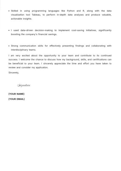 Free Master Degree Student Cover Letter to Edit Online