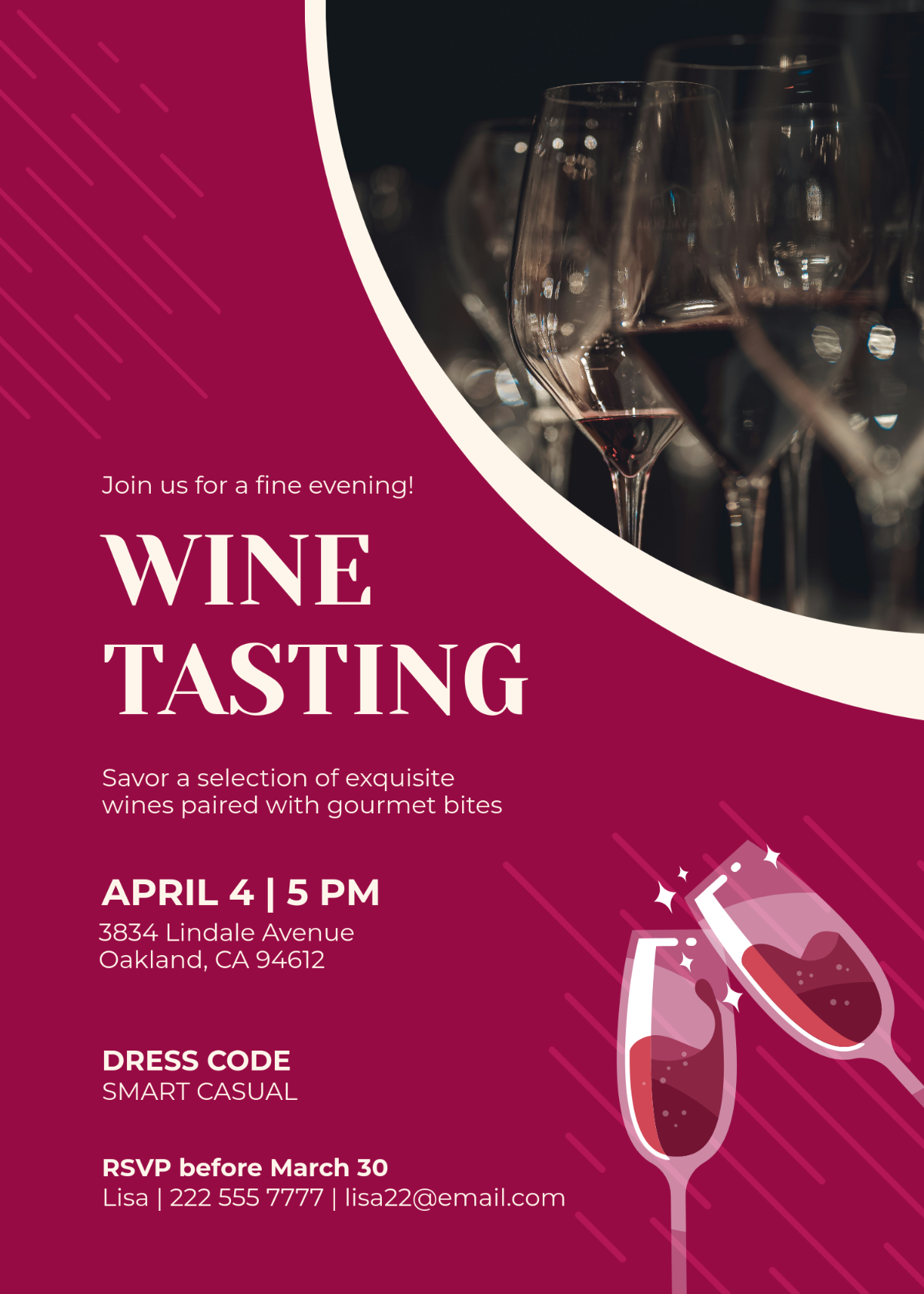 Wine Tasting Photo Invitation