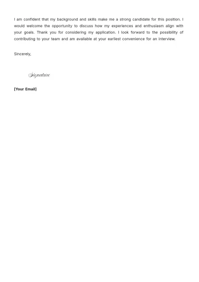 Free Flight Attendant Application Cover Letter to Edit Online