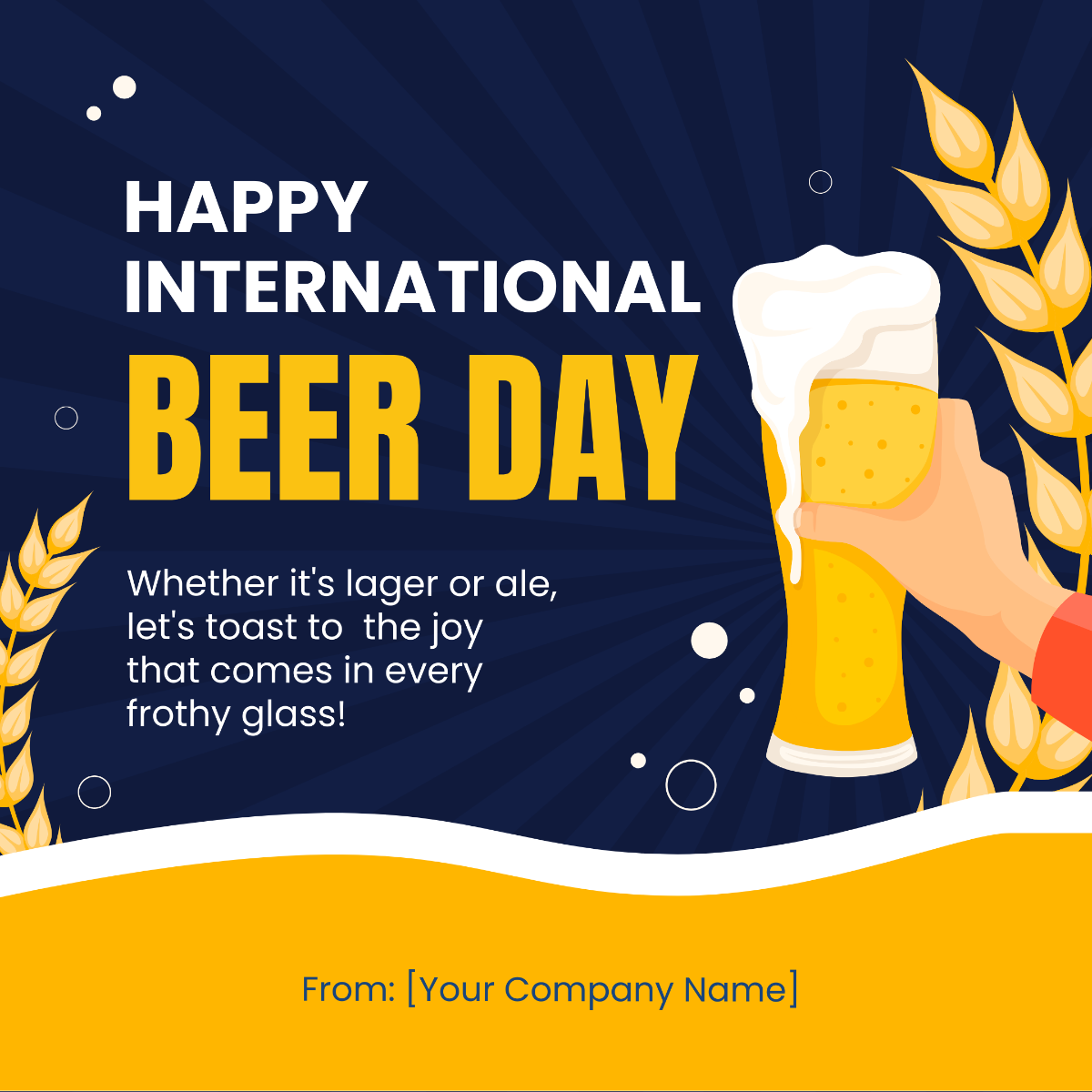 Happy International Beer Day Social Media