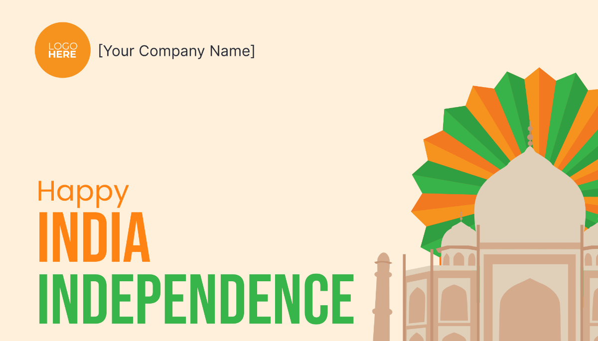 India Independence Day Business Card