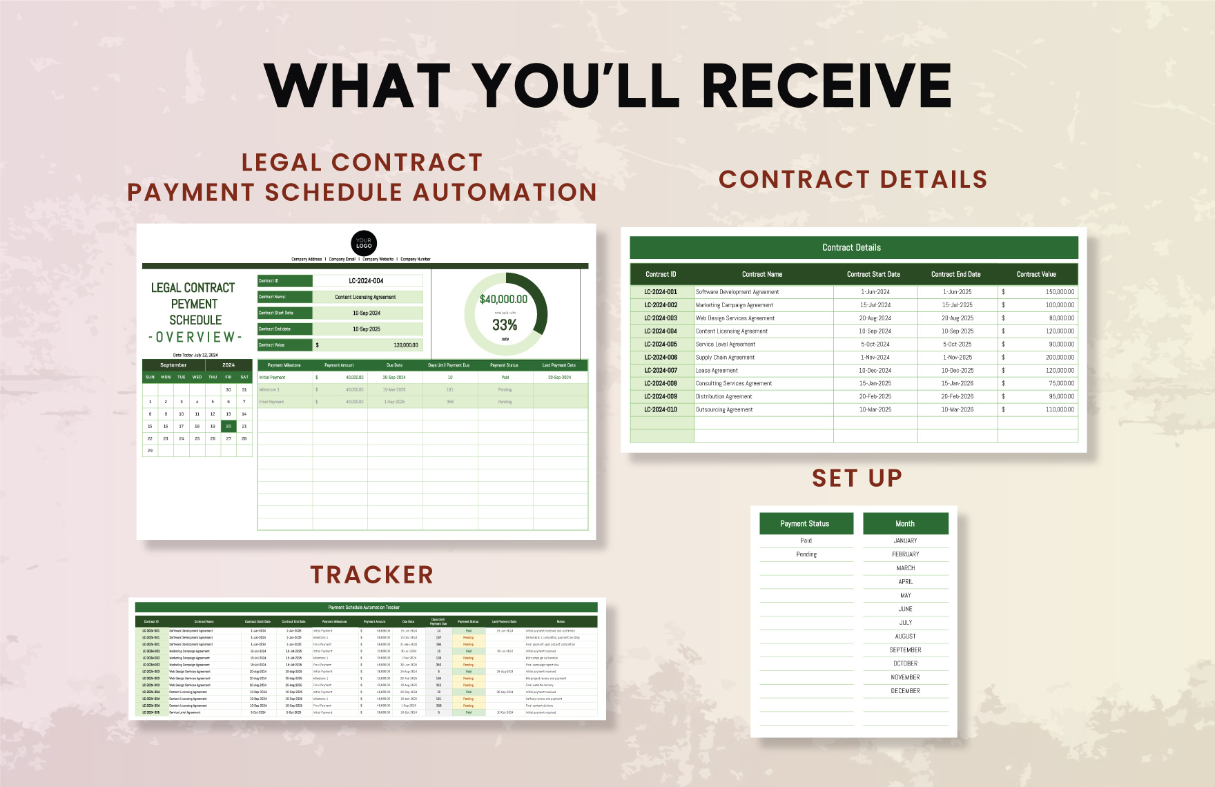 Legal Contract Payment Schedule Automation Template