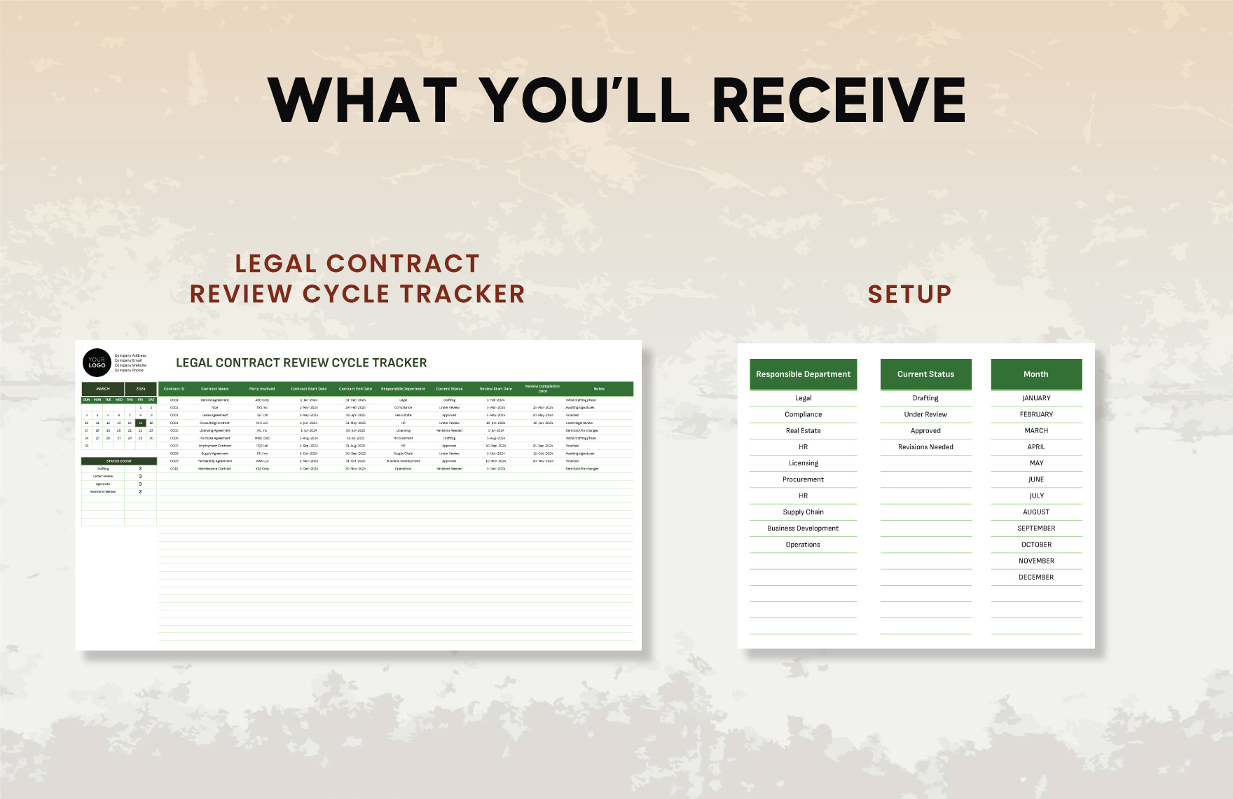 Legal Contract Review Cycle Tracker Template