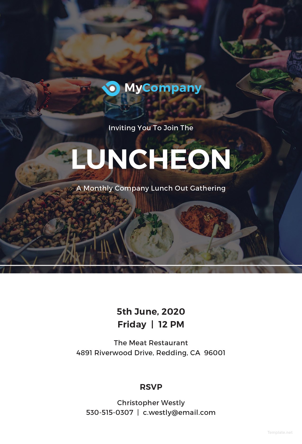 Free Luncheon Invitation Template in Microsoft Word Microsoft