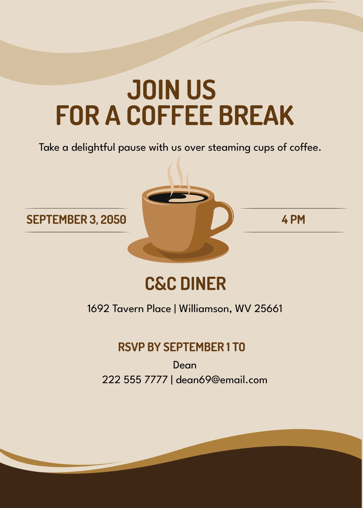 Coffee Break Invitation Template