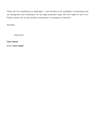 Free Experienced Paralegal Cover Letter to Edit Online