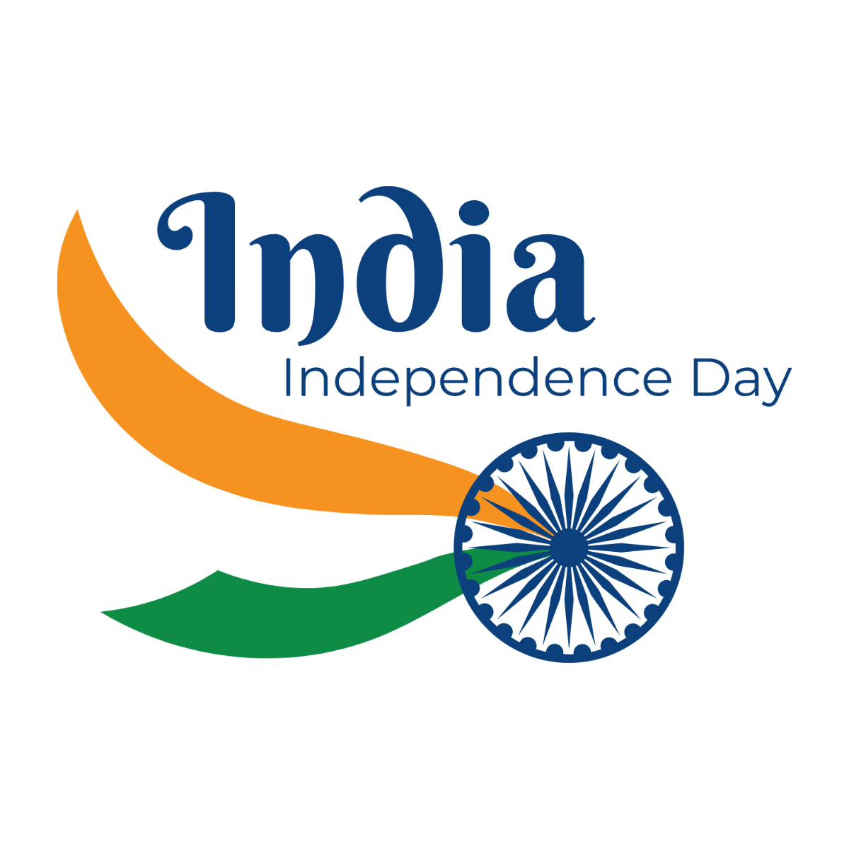 India Independence Day Flag Logo