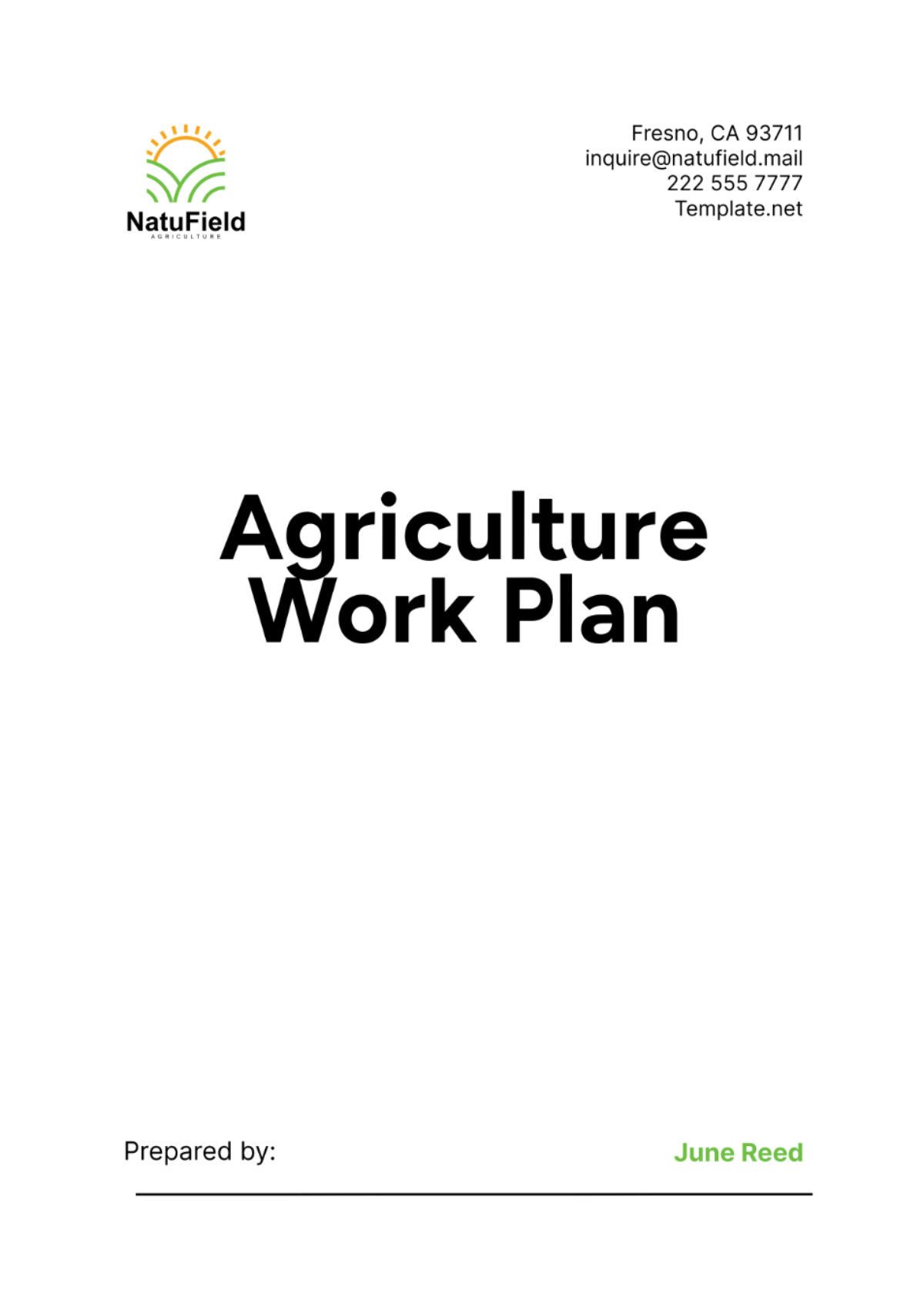 Agriculture Work Plan Template - Edit Online & Download