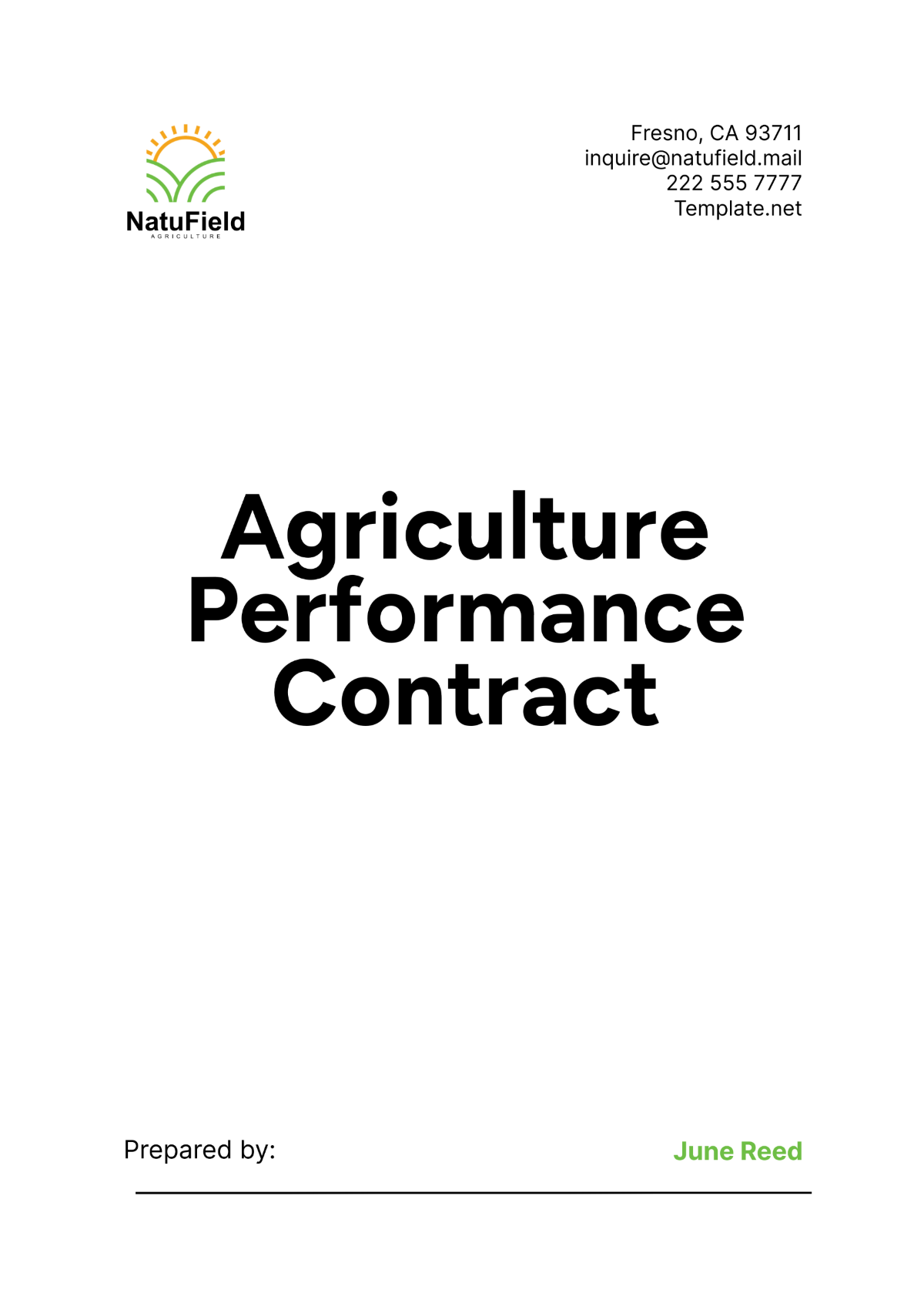 Agriculture Performance Contract Template - Edit Online & Download