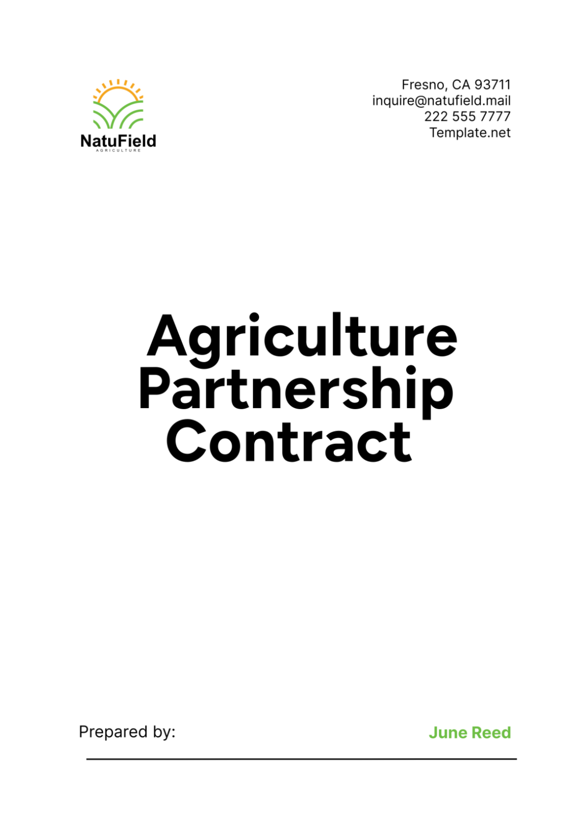 Agriculture Partnership Contract Template - Edit Online & Download