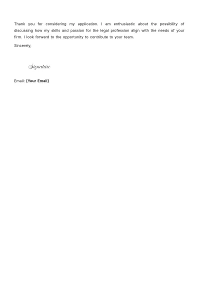 Free Entry Level Paralegal Cover Letter to Edit Online