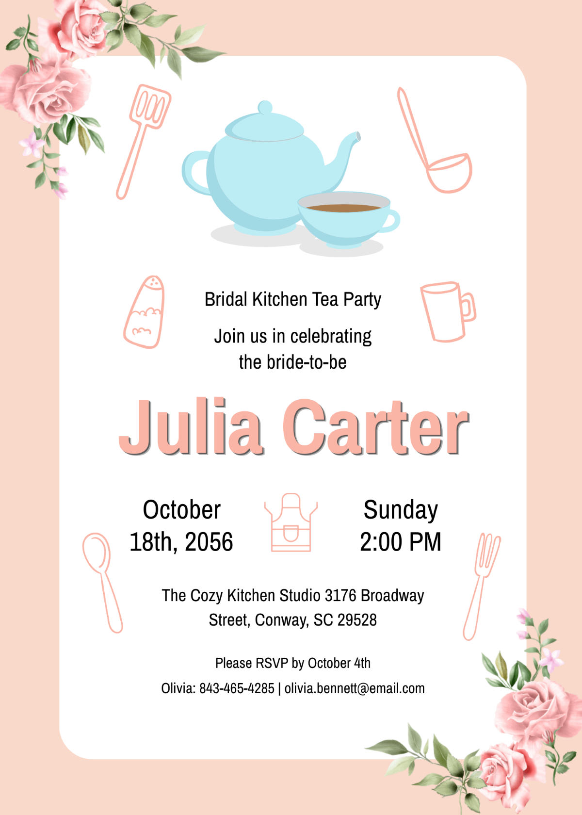Bridal Kitchen Tea Invitation