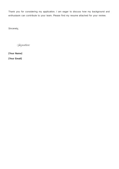 Free Computer Science Student Cover Letter to Edit Online