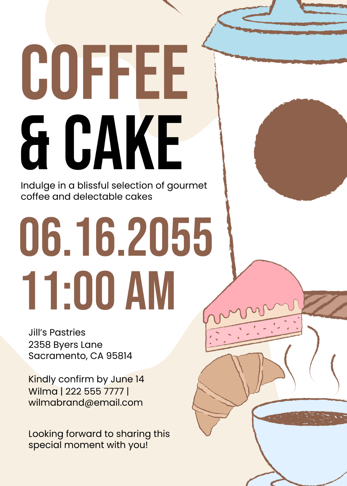 Coffee and Cake Invitation