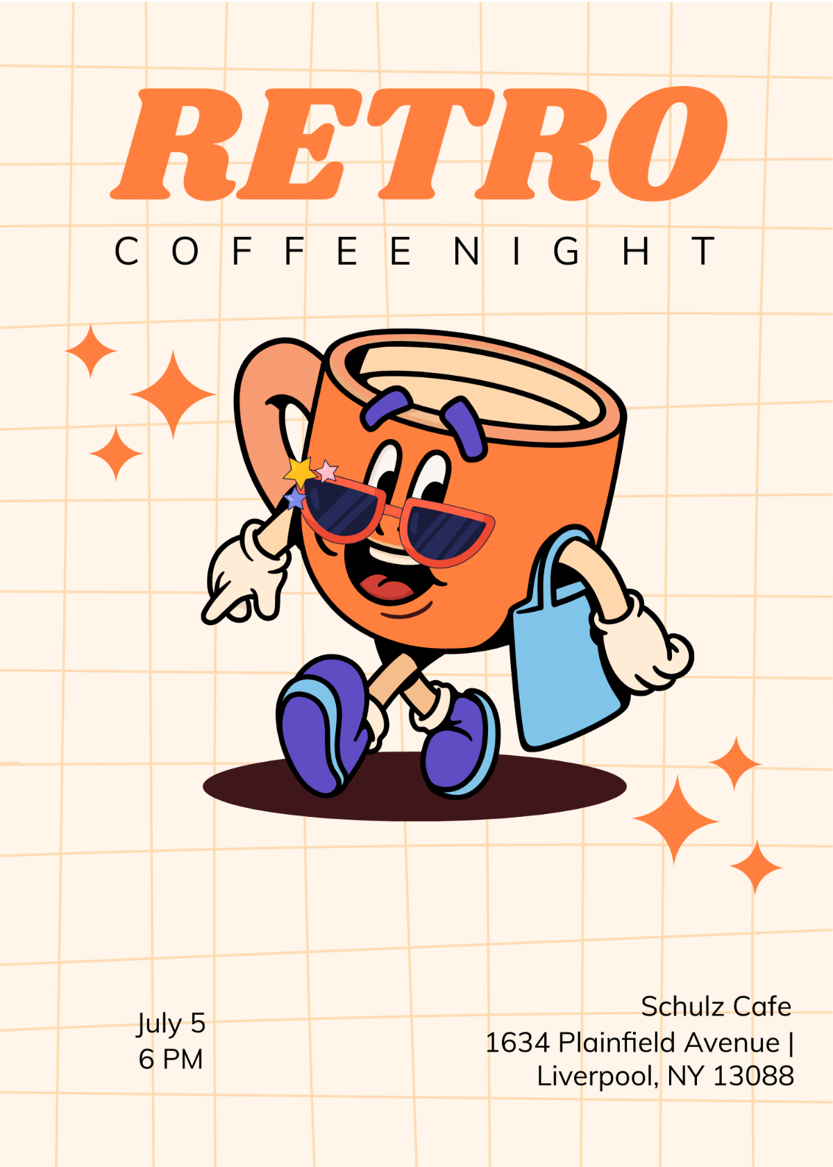 Retro Coffee Invitation