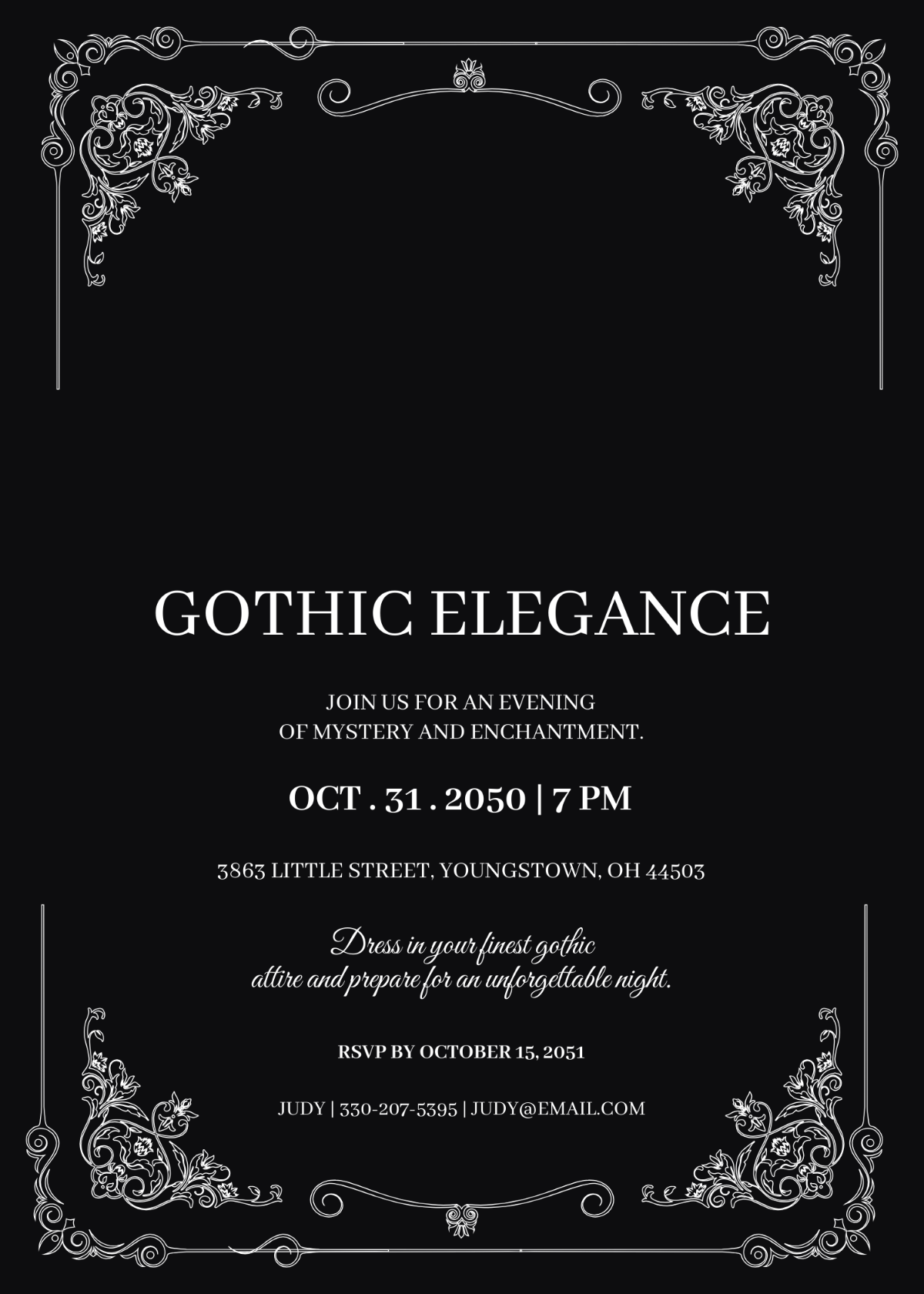 Gothic Invitation with Photo