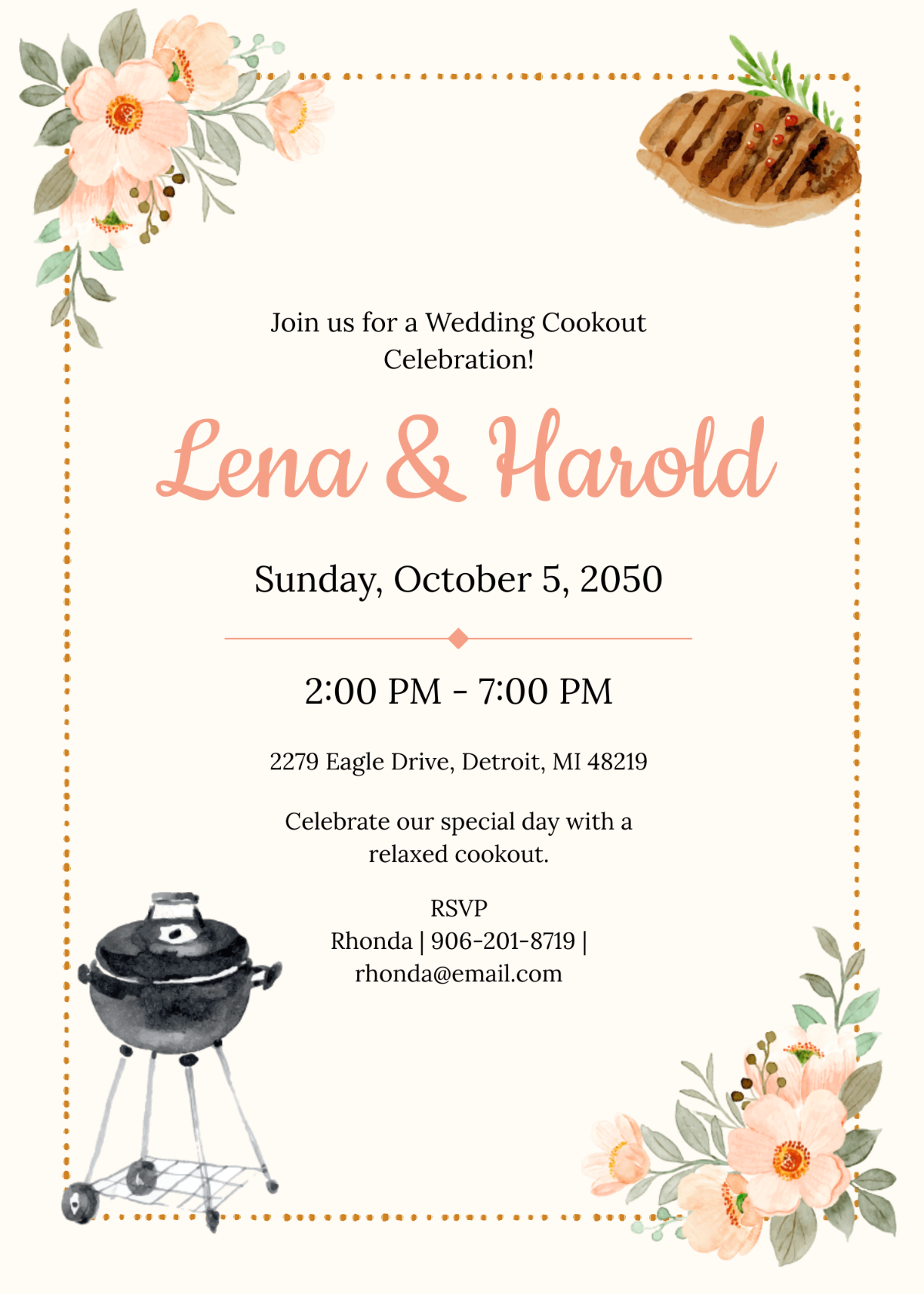 Wedding Cookout Invitation