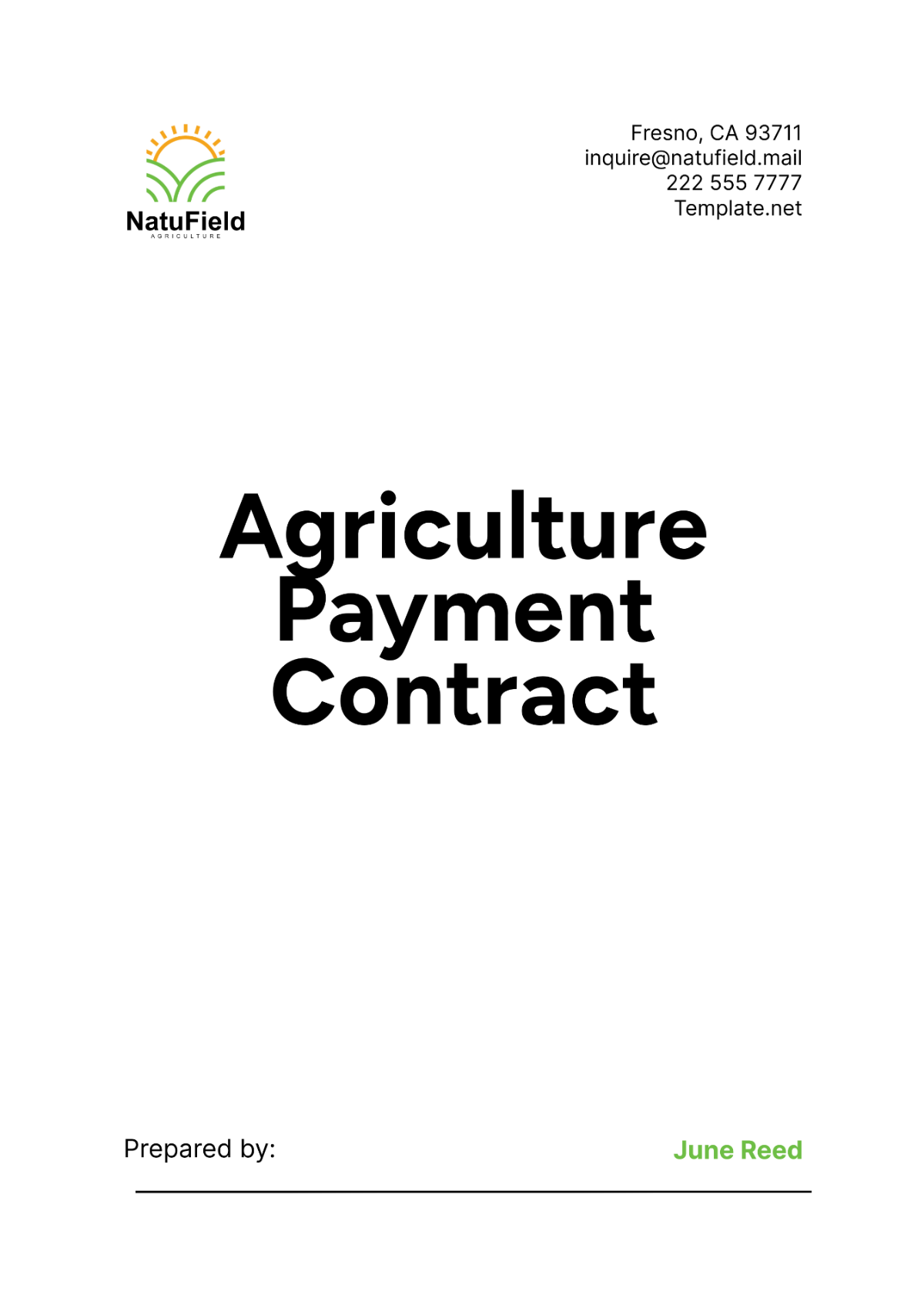 Agriculture Payment Contract Template - Edit Online & Download