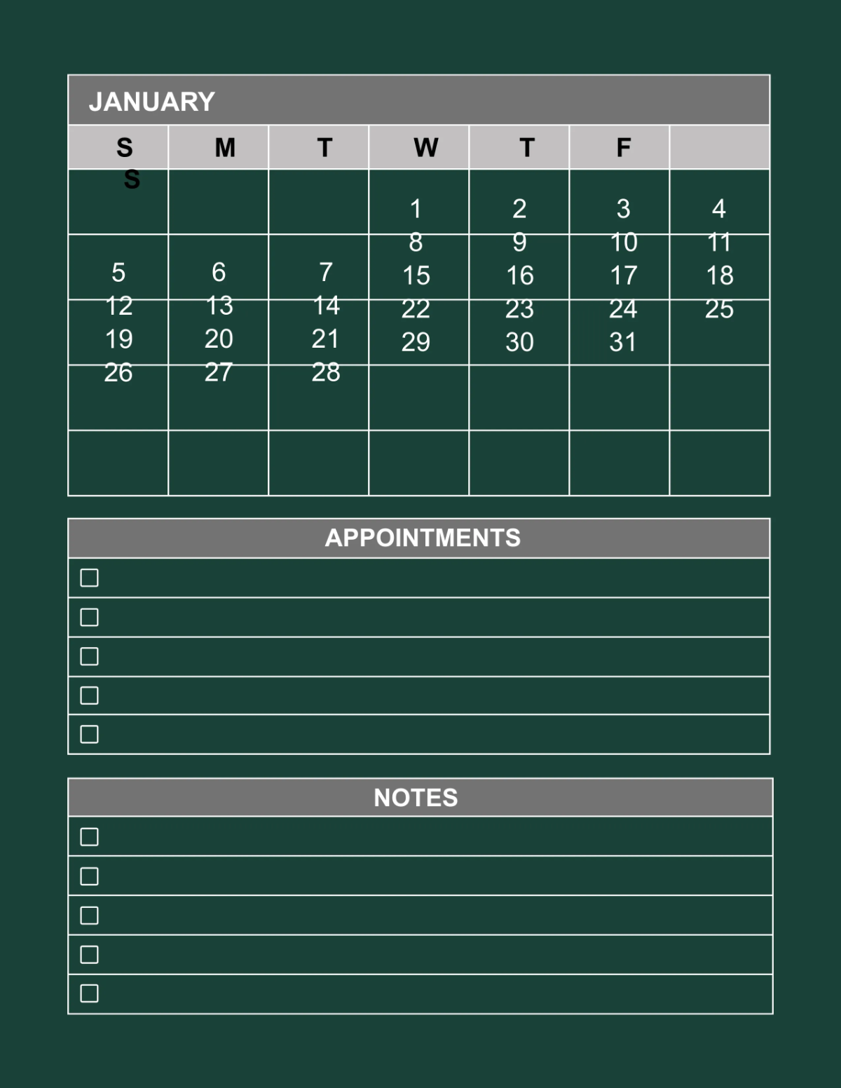Free Spa Monthly Planner Template to Edit Online