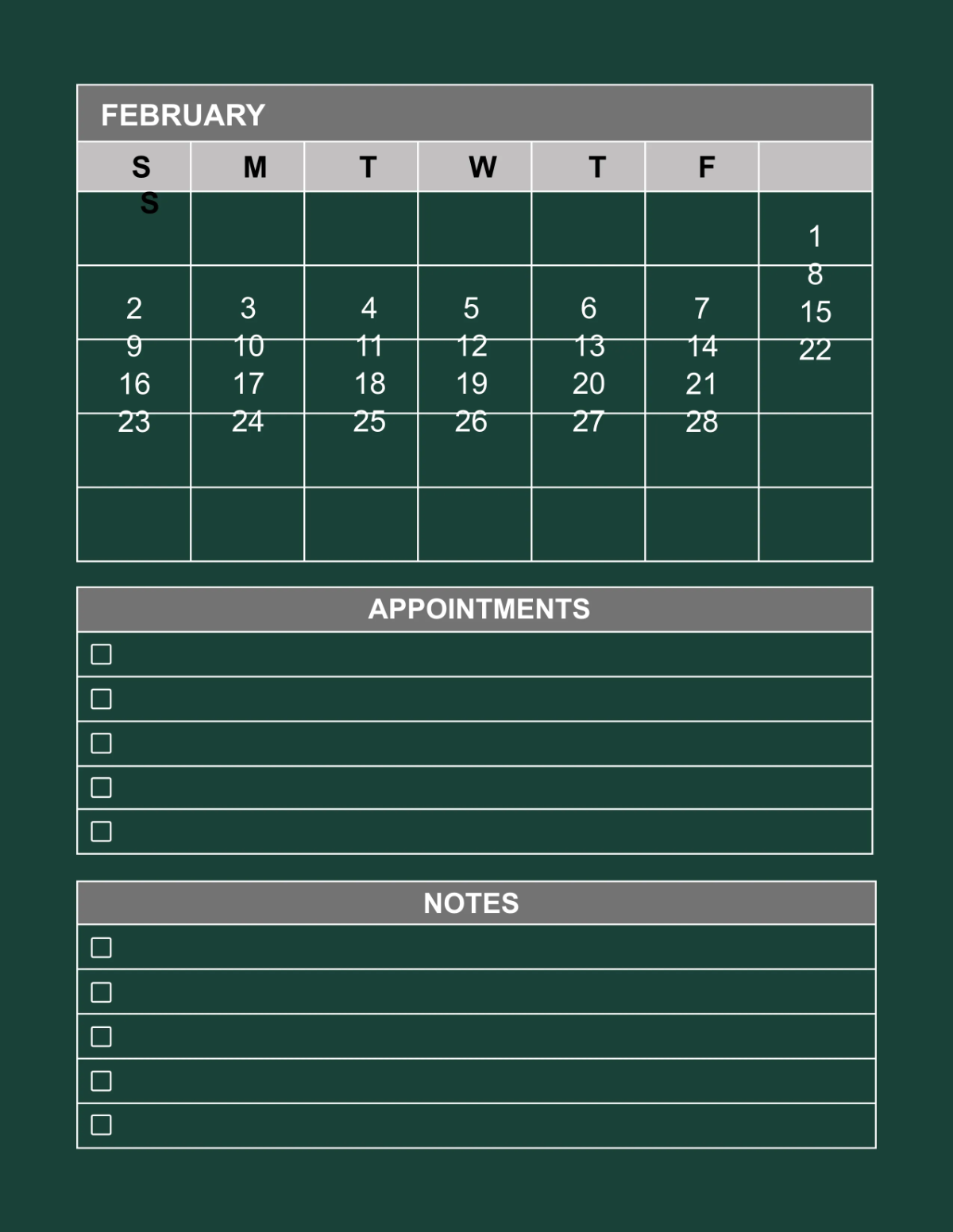 Free Spa Monthly Planner Template to Edit Online