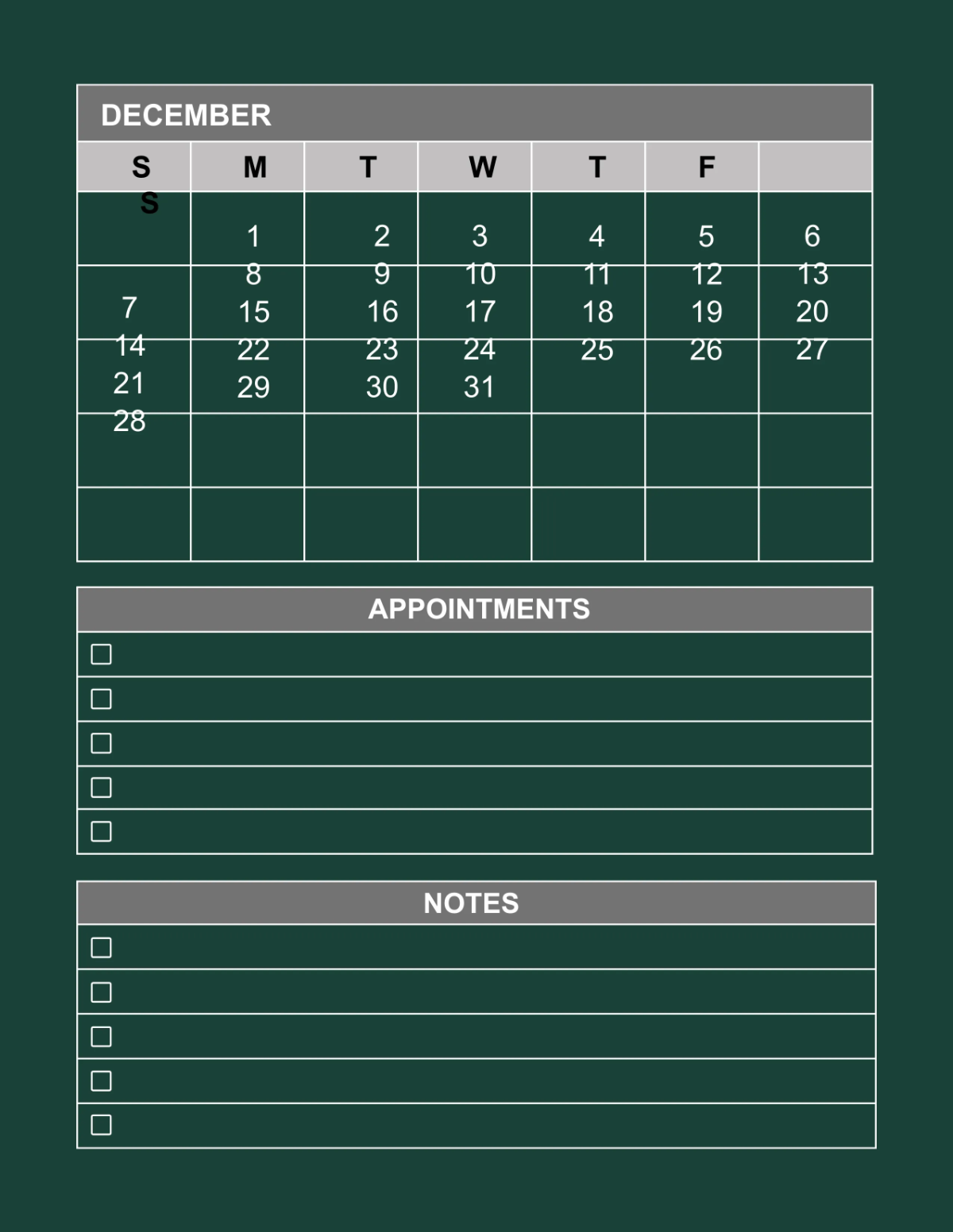 Free Spa Monthly Planner Template to Edit Online