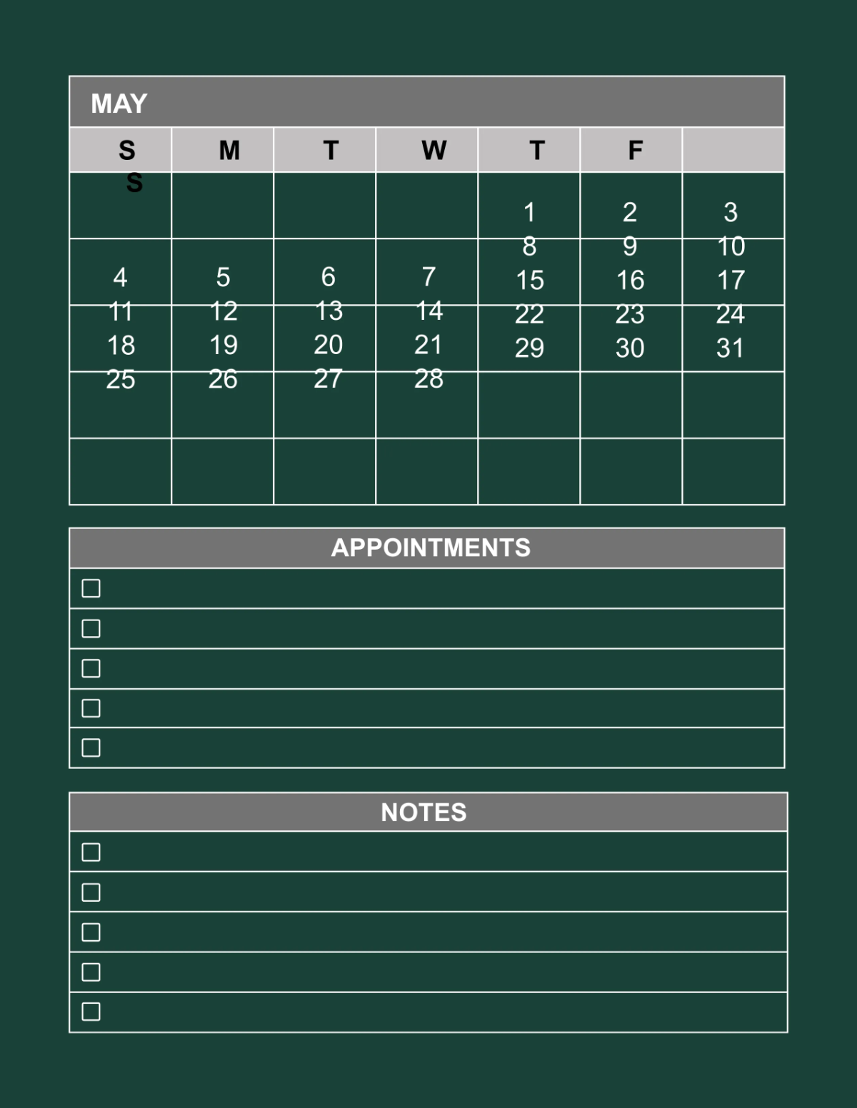 Free Spa Monthly Planner Template to Edit Online