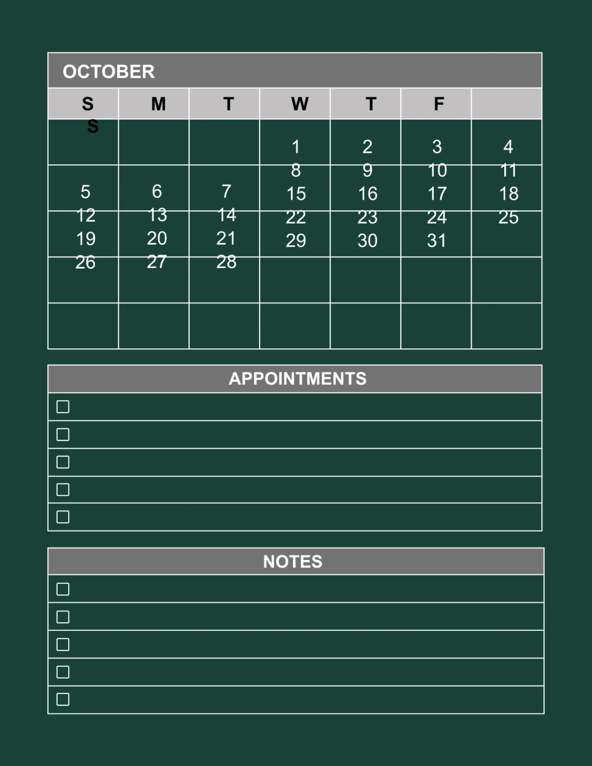 Free Spa Monthly Planner Template to Edit Online