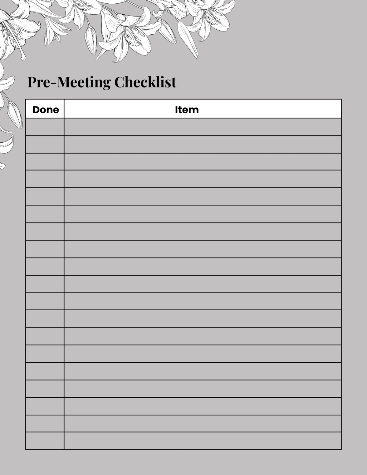 Free Spa Meeting Planner Template to Edit Online