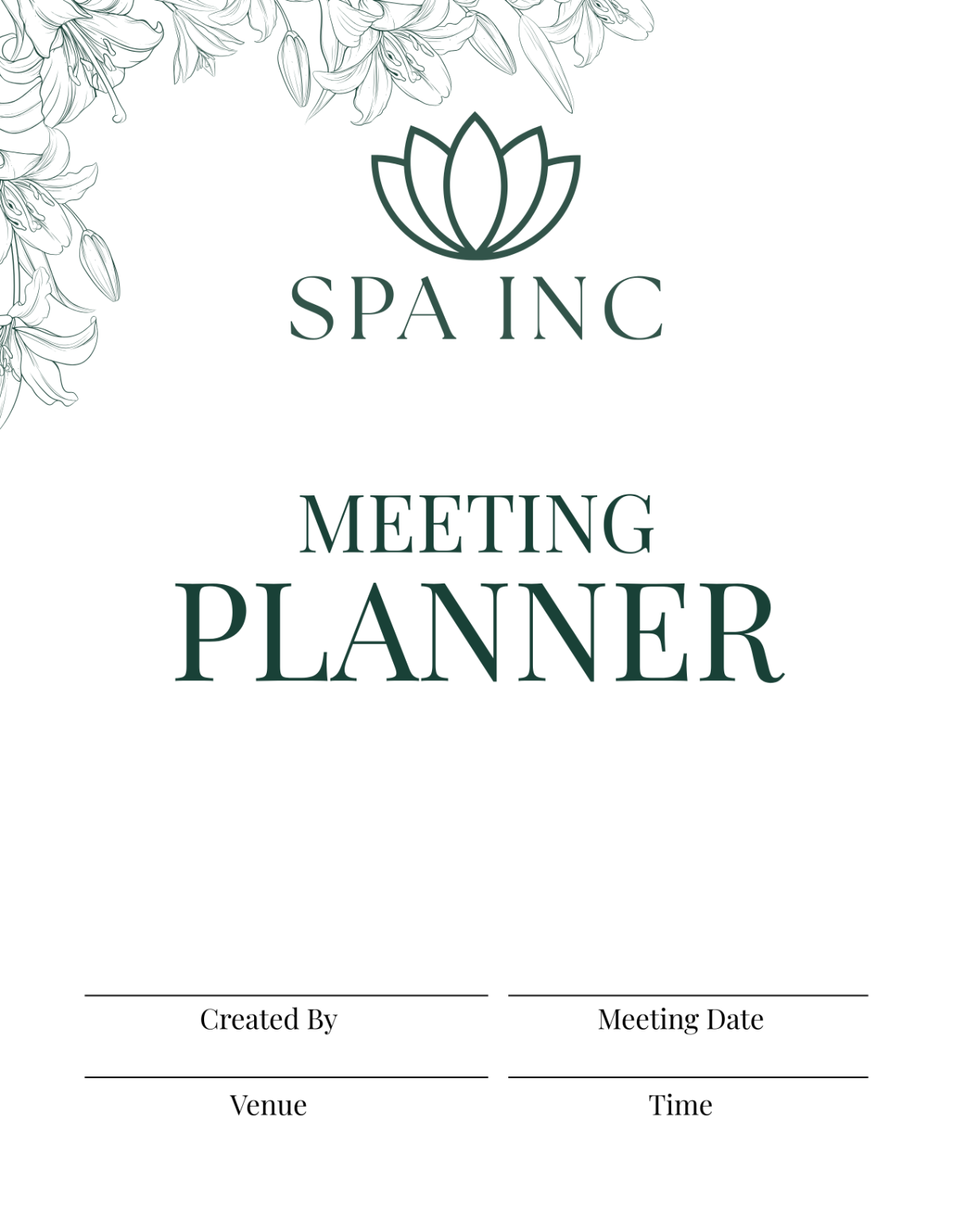 Spa Meeting Planner